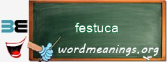 WordMeaning blackboard for festuca